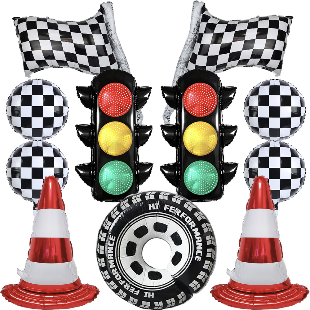 Lighting Mcqueen Birthday Decor - Race Car Birthday Party Decoration Traffic
