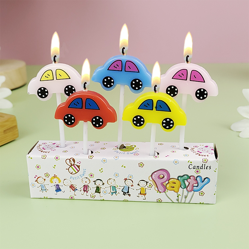 5 Car Candles Children's Birth - Lighting Mcqueen Birthday Decor review and price