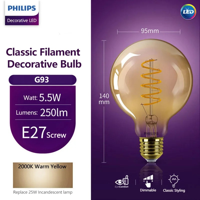 Philips LED Lamp G93 Classic F - Philips Bulb Led Classic review and price