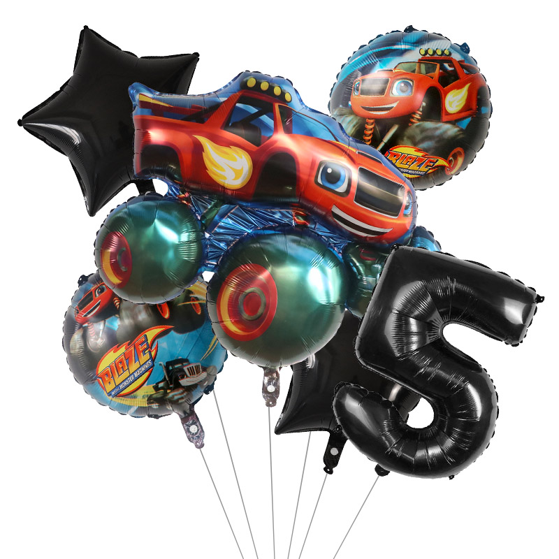 1set Blaze Monster Foil Balloo - Lighting Mcqueen Birthday Decor review and price