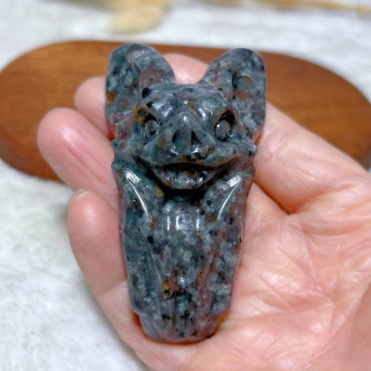 Natural Crystal Yooperlite Bat - Lighting Effect Home Decor review and price