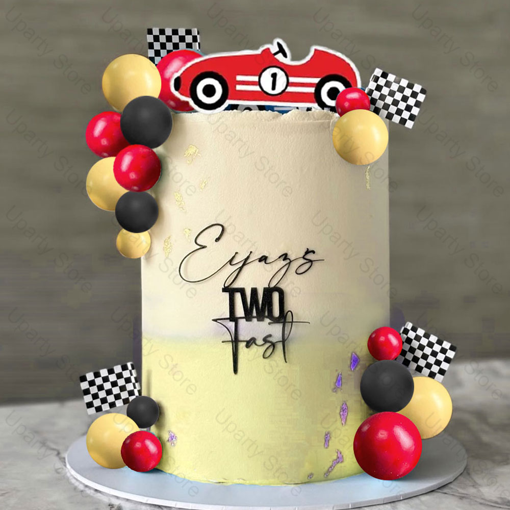 33Pcs Race Car Cake Toppers Bl - Lighting Mcqueen Birthday Decor review and price