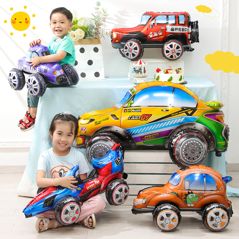 3D Cartoon Car Foil Balloon Bu - Lighting Mcqueen Birthday Decor review and price