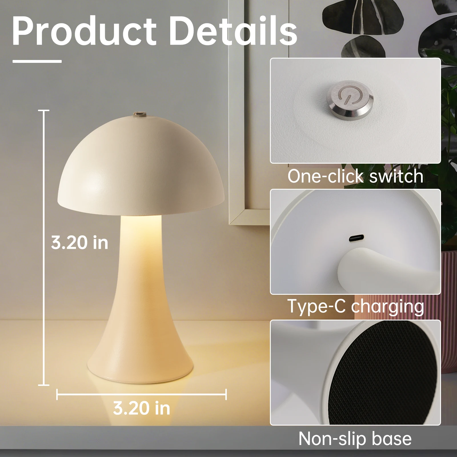 GGbingo Rechargeable New LED T - Mushroom Table Lamp review and price