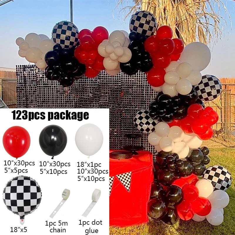 123pcs Racing Car Birthday Bal - Lighting Mcqueen Birthday Decor review and price