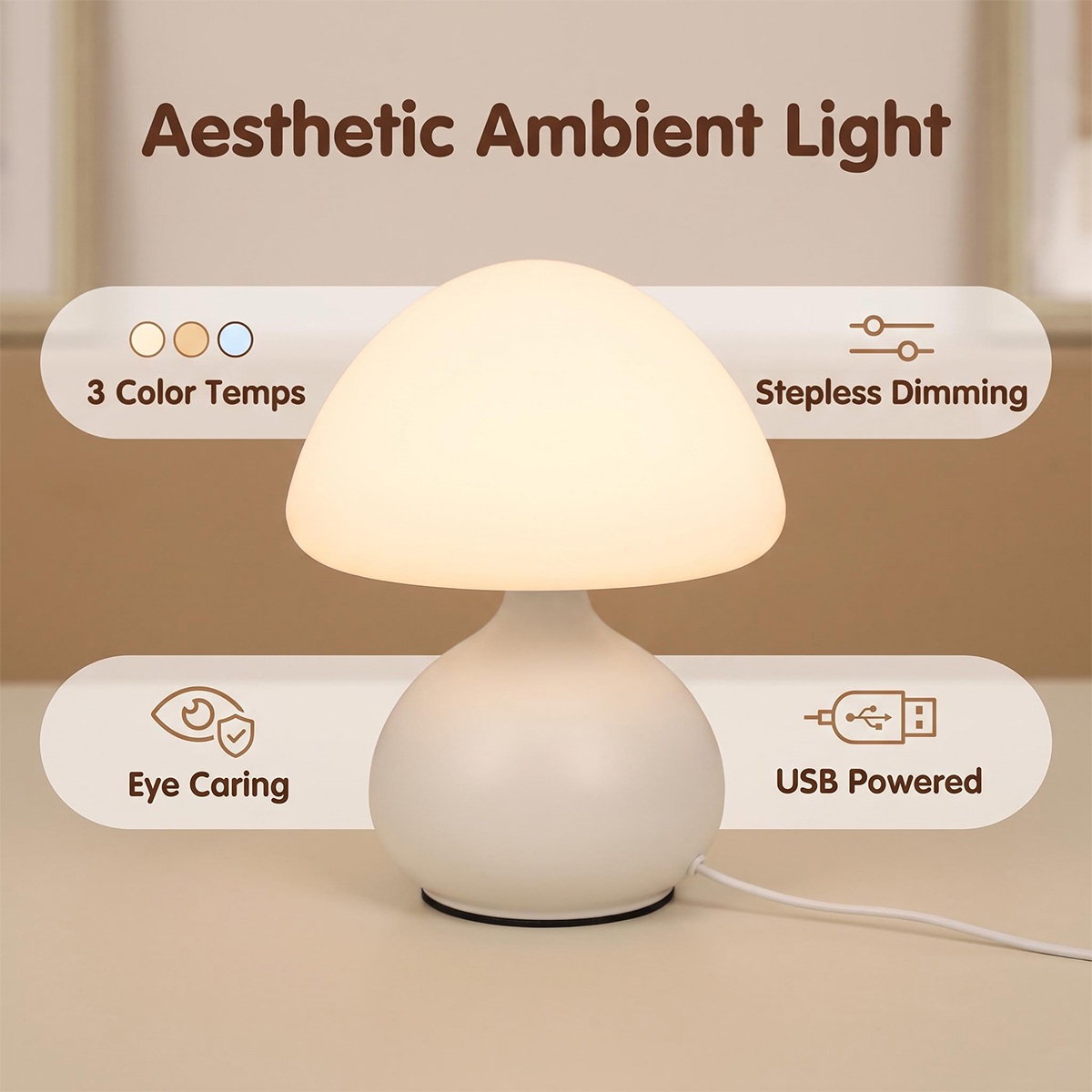 Mini Mushroom Bedside Lamp Tou - Mushroom Table Lamp review and price