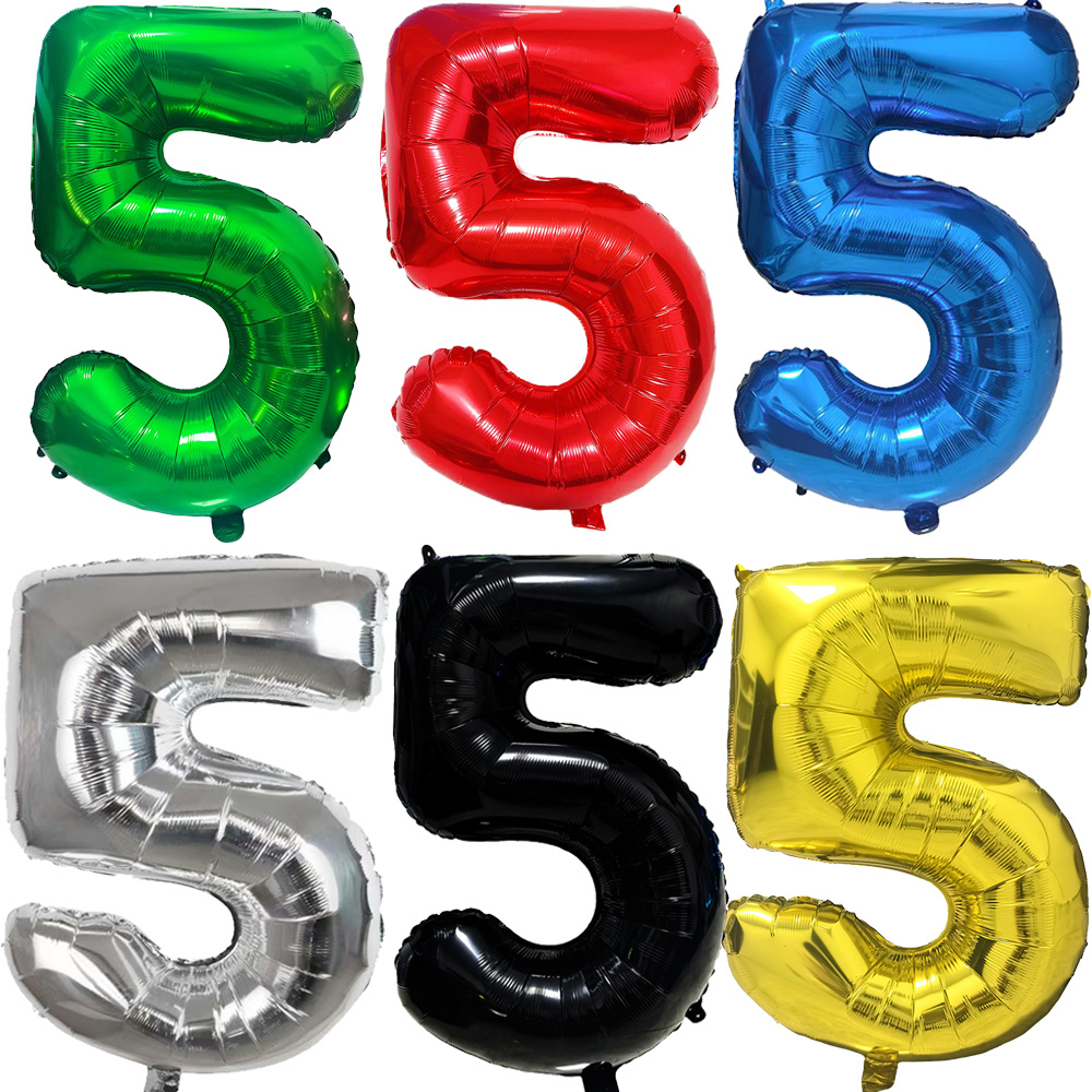 Multi Color Large Numbers 5 Ba - Lighting Mcqueen Birthday Decor review and price