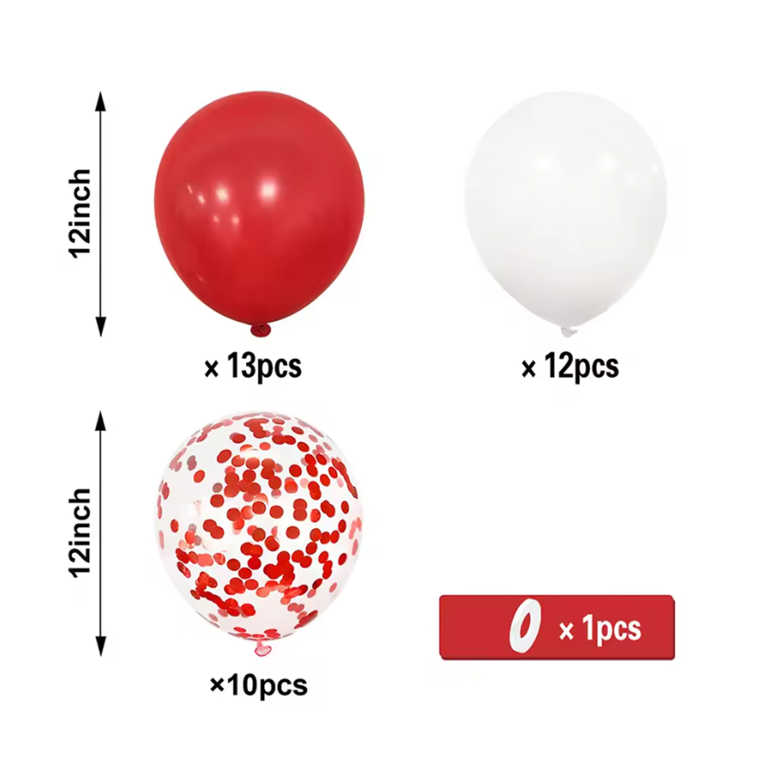 Red and White Balloon Set 12 i - Lighting Mcqueen Birthday Decor review and price